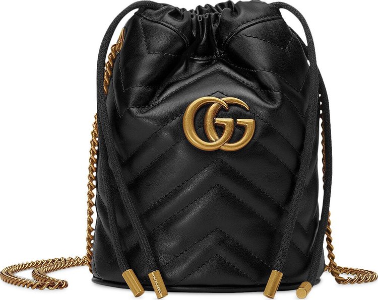 Gucci GG Marmont Mini Bucket Bag 'Black'
