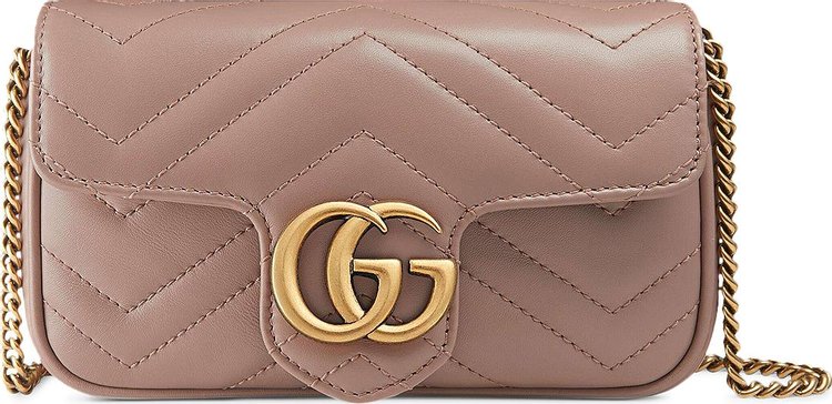 Gucci GG Marmont Matelassé Leather Super Mini Bag 'Beige'