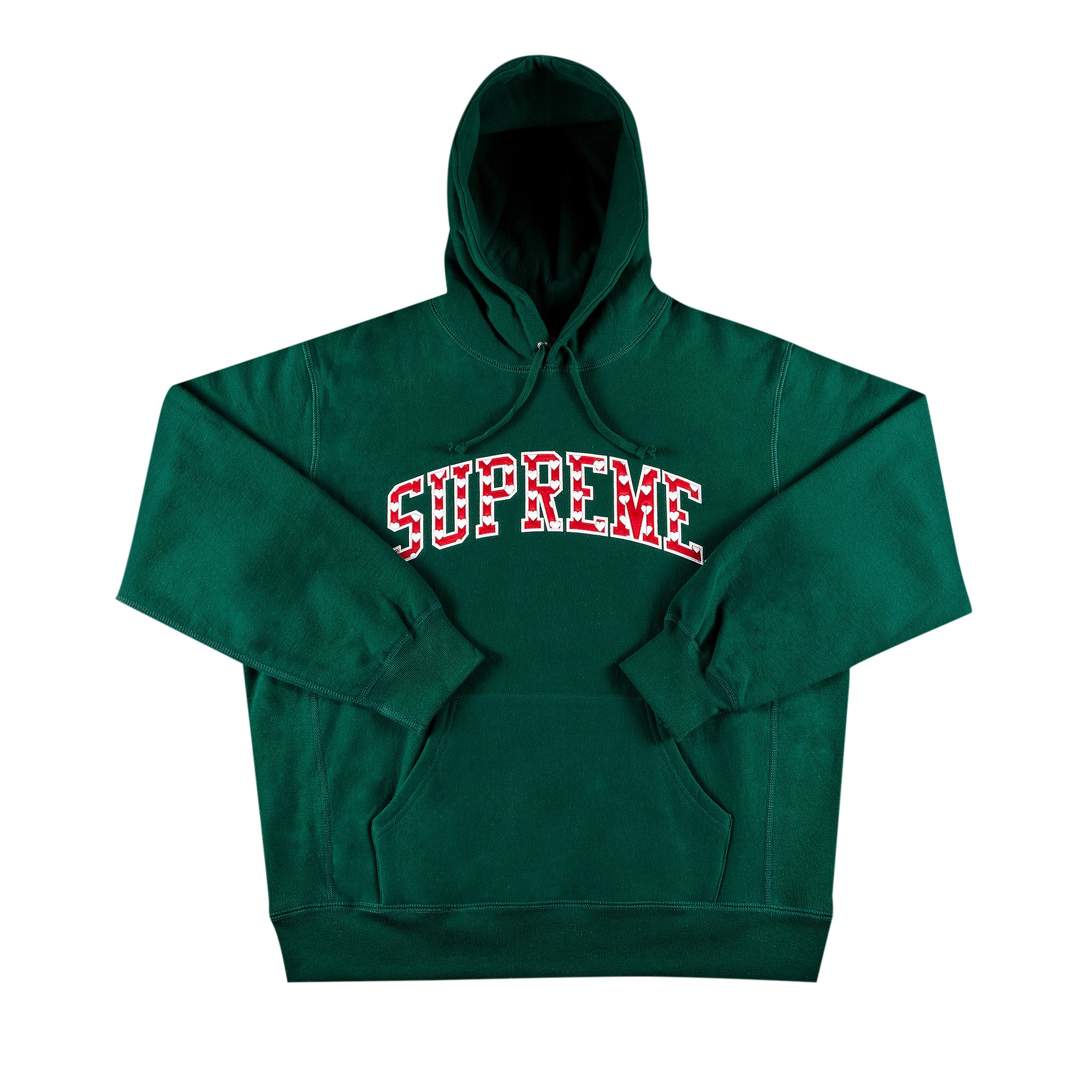 Supreme Hearts Arc Hooded Sweatshirt 'Dark Green'