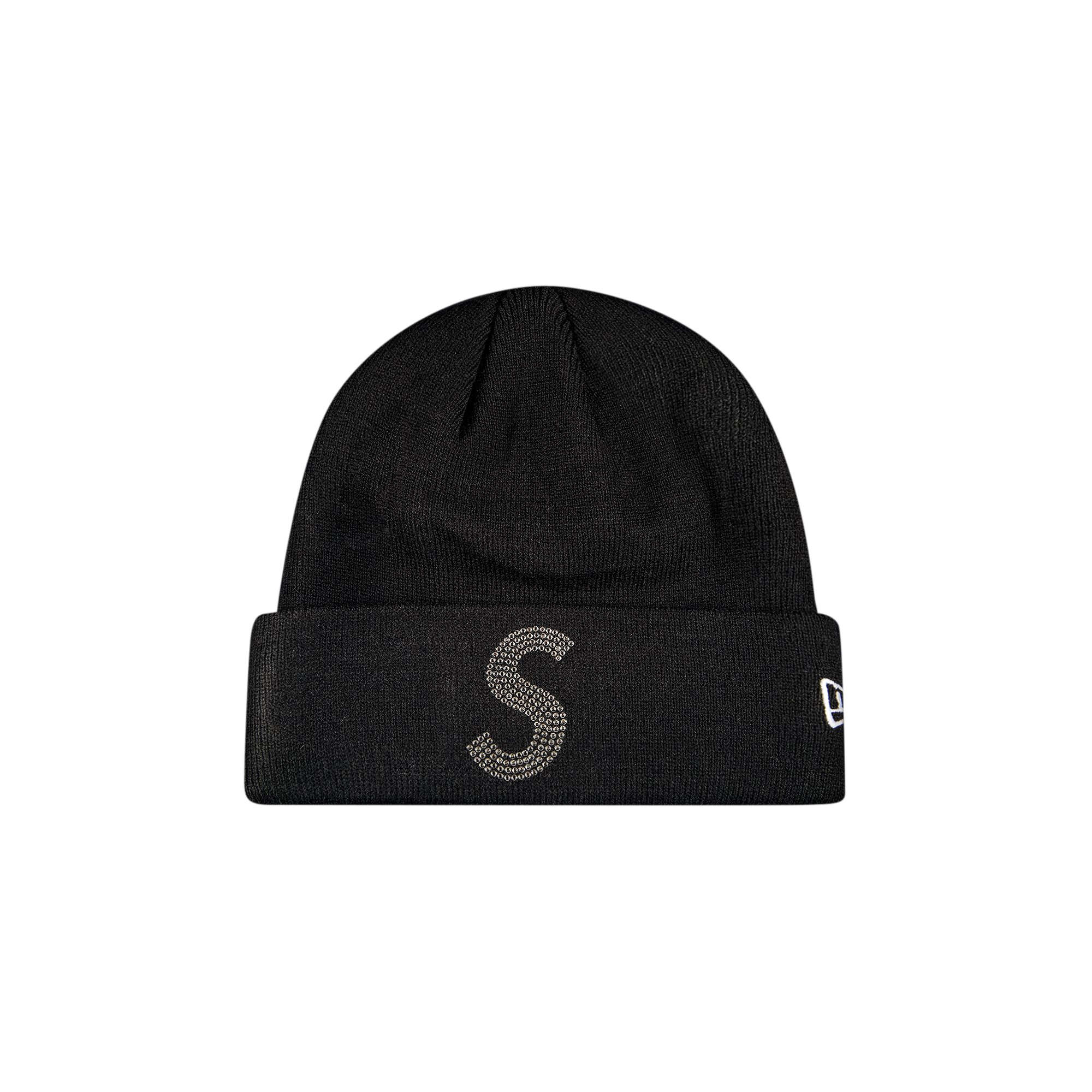 Supreme x New Era x Swarovski S Logo Beanie 'Black'