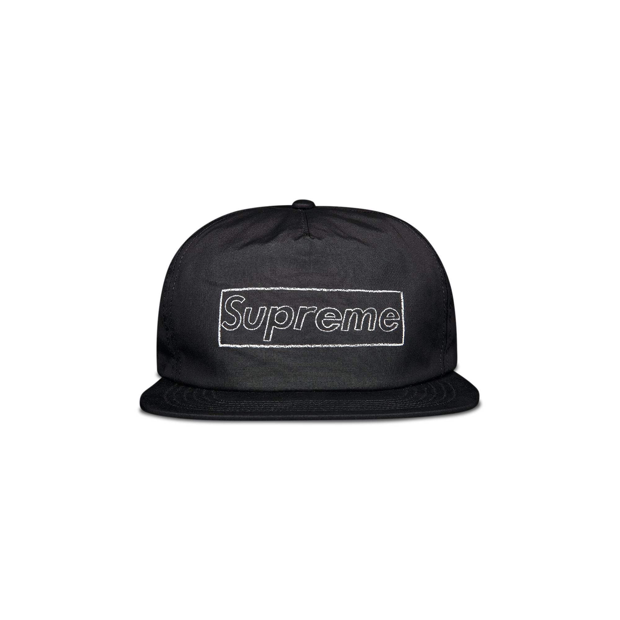 Buy Supreme x KAWS Chalk Logo 5-Panel 'Black' - SS21H113 BLACK | GOAT