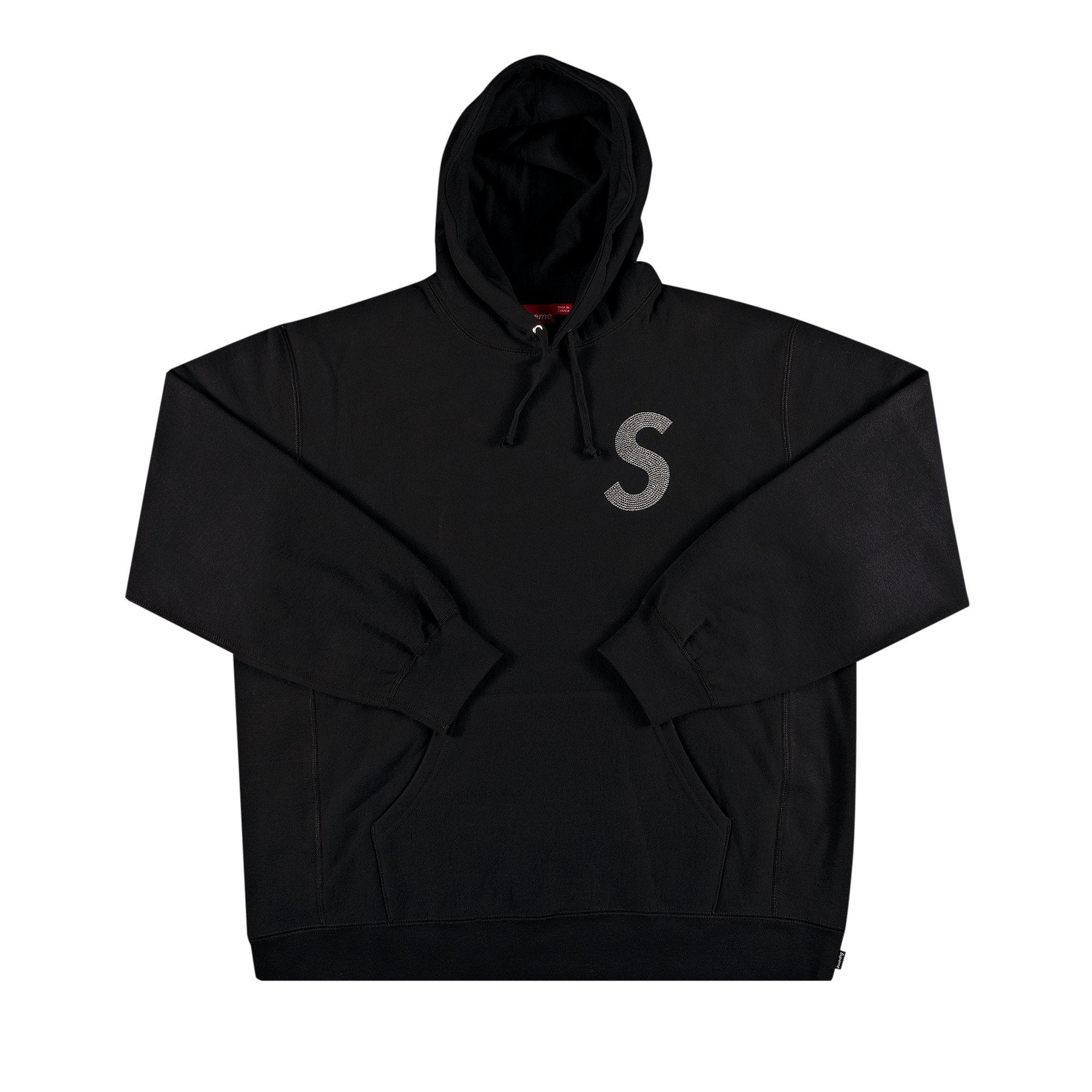 Supreme x Swarovski S Logo Hooded Sweatshirt 'Black' | GOAT