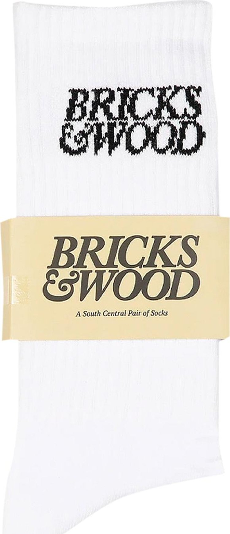 Bricks & Wood Logo Socks 'White'