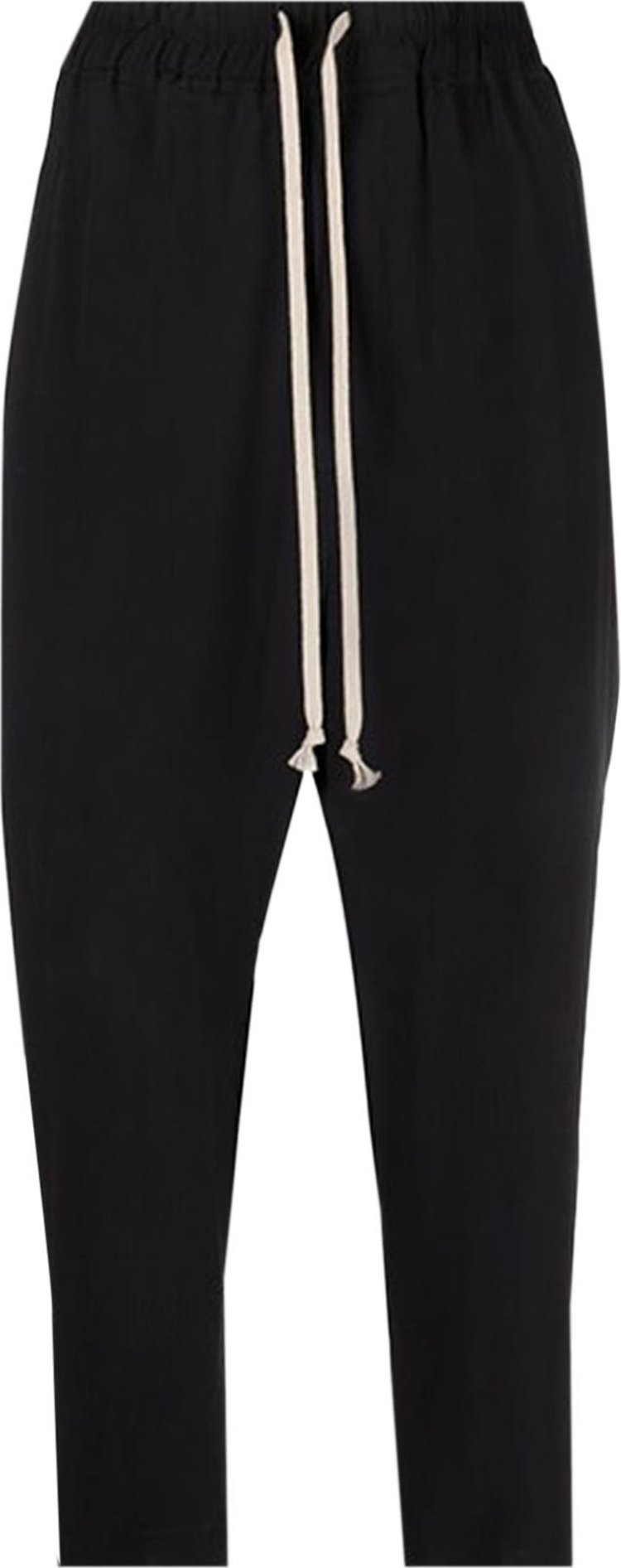 Rick Owens Cropped Astaires Drawstring Pants 'Black'