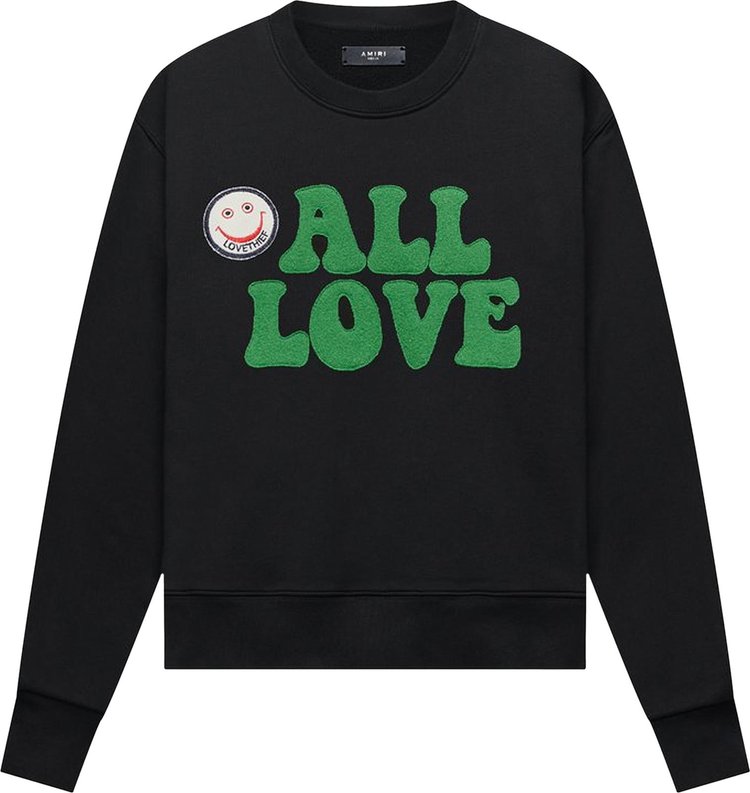 Buy Amiri A Love Movement All Love Crew 'Black' - MJGC001 BLAC | GOAT