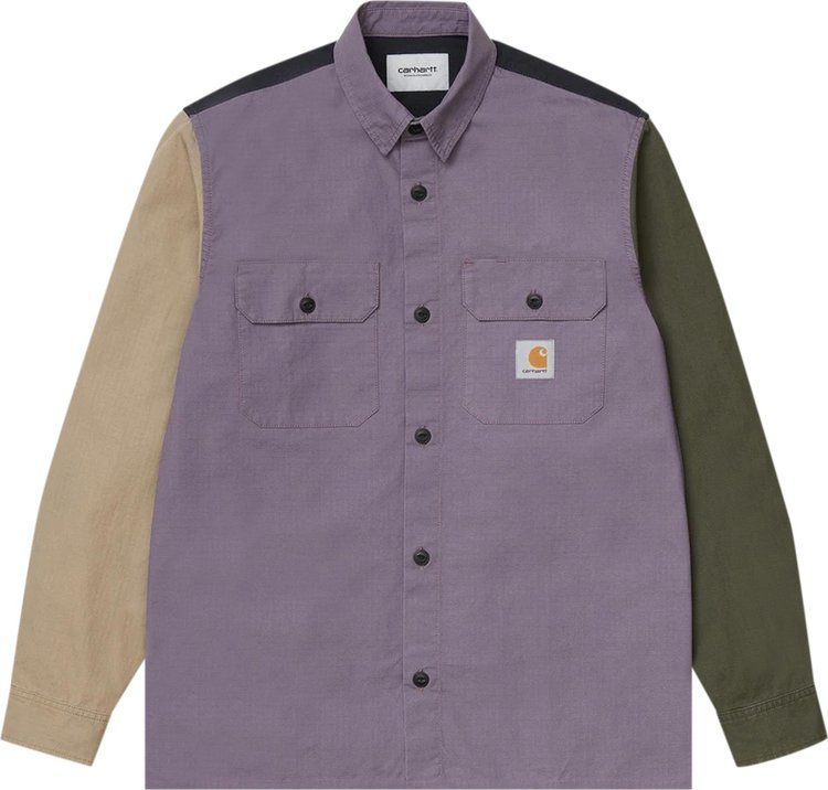 Carhartt WIP Valiant 4 Long-Sleeve Shirt 'Provence Rinsed'