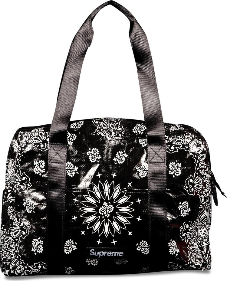 Supreme Bandana Tarp Small Duffle Bag 'Black'