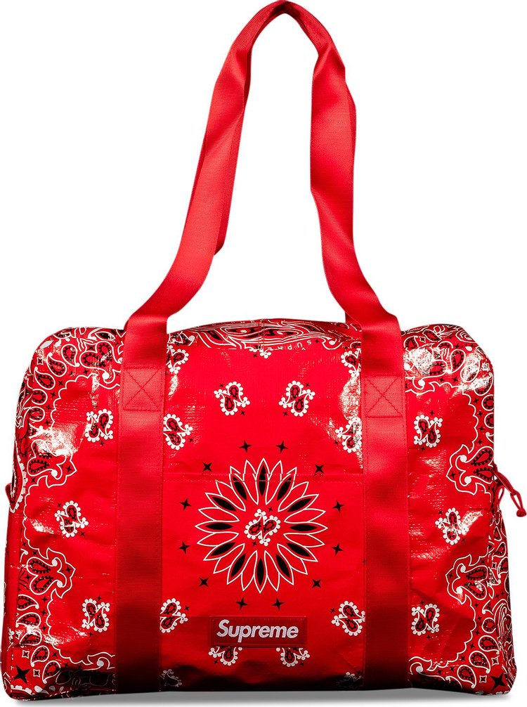 Supreme Bandana Tarp Small Duffle Bag 'Red'