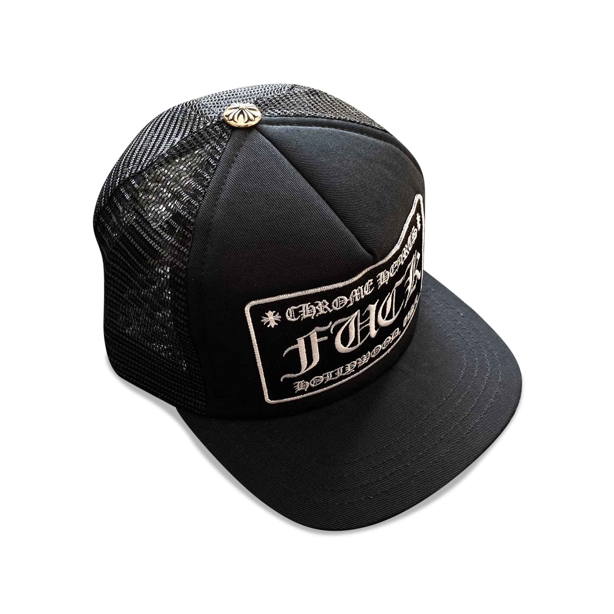 Chrome Hearts FUCK Hollywood Trucker Hat 'Black' | GOAT