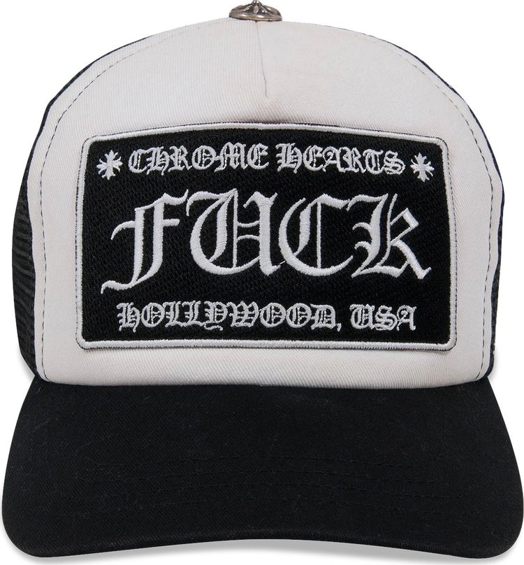 Chrome Hearts FUCK Hollywood Trucker Hat 'Black/White'