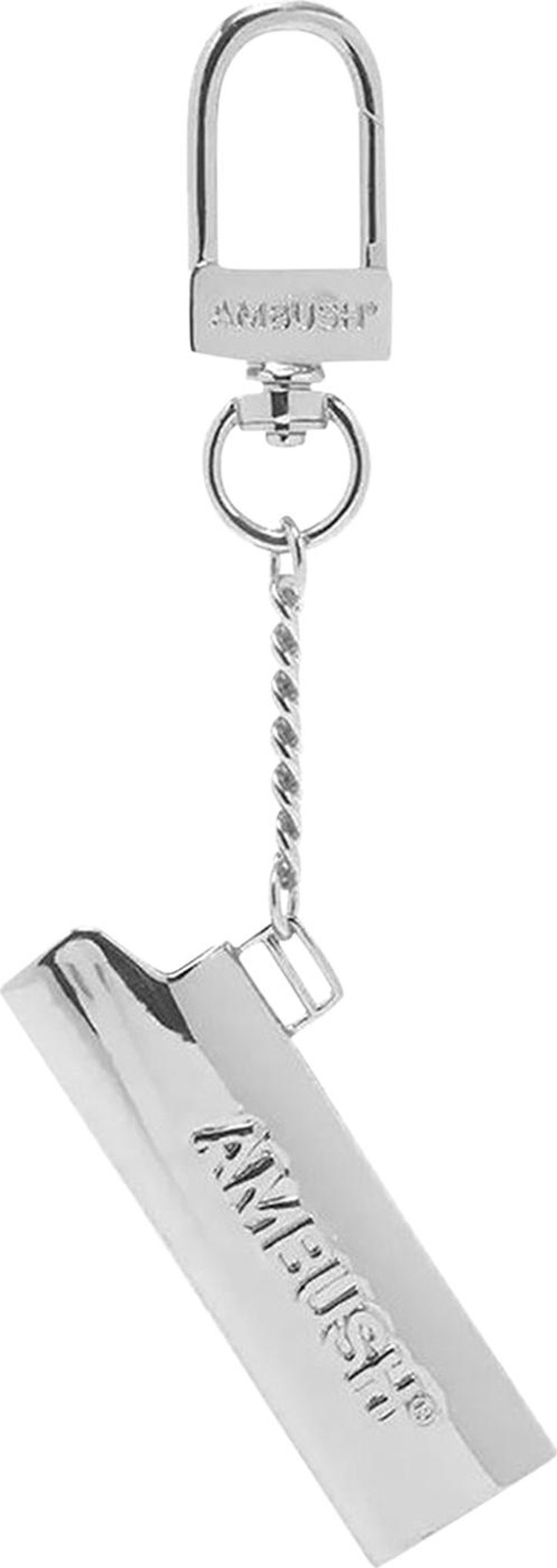 Ambush Logo Lighter Case Key Chain 'Silver'