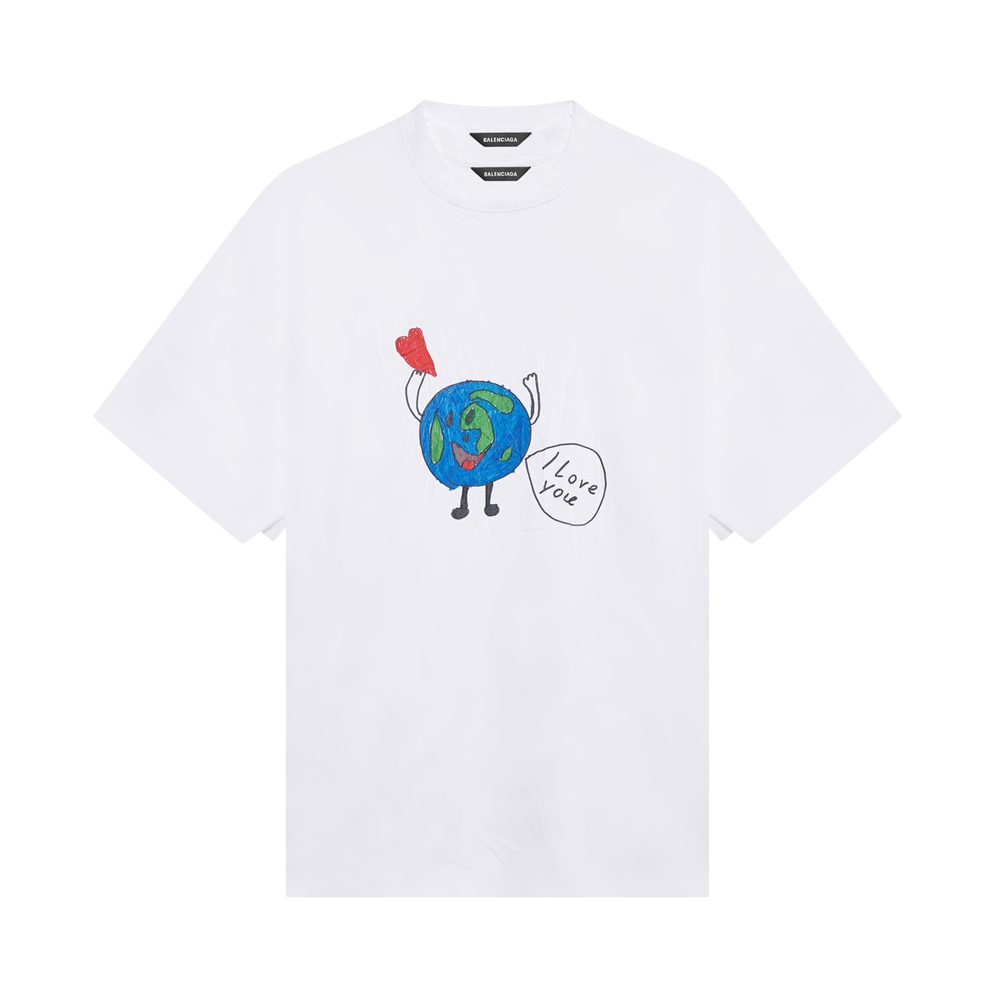 Balenciaga Love Earth Flatground Large Fit T-Shirt 'White' | GOAT