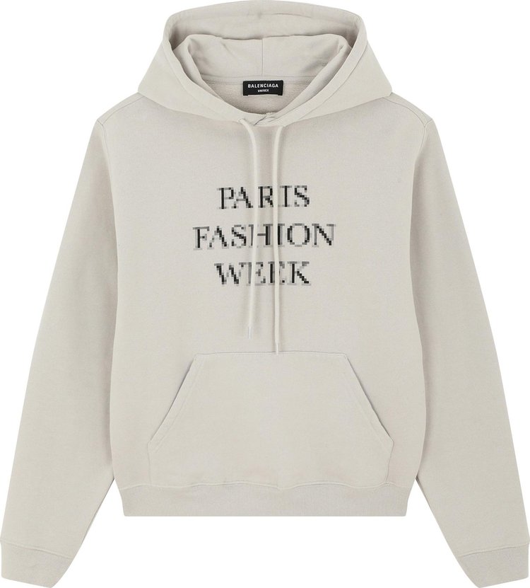 Buy Balenciaga Paris Fashion Week Cropped Hoodie 'Cement Grey/Black ...