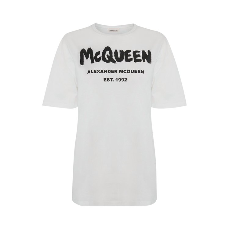 Alexander McQueen Graffiti T-Shirt 'White/Black'
