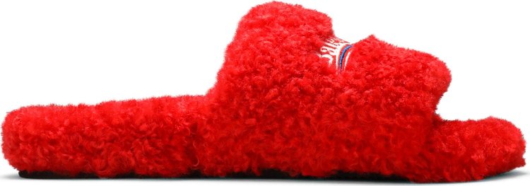 Balenciaga Wmns Furry Slides 'Red'