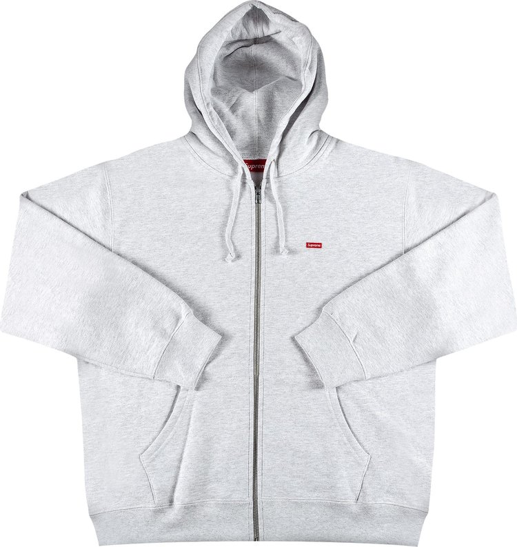 Supreme Small Box Zip Up Hooded Sweatshirt 'Ash Grey'