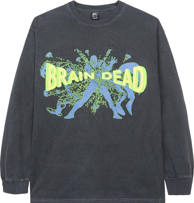 Brain Dead Gauze Long Sleeve Mock Neck Shirt in Taupe