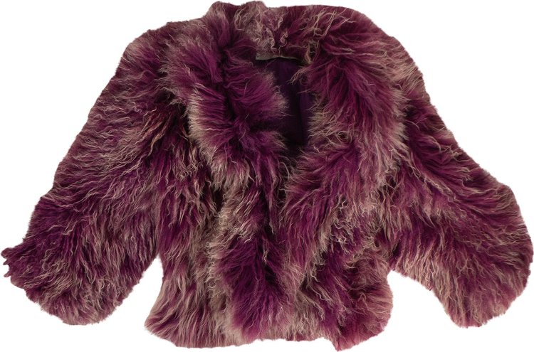 Off-White Mongolia Fur Jacket 'Purple'