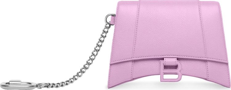 Balenciaga Hourglass Card Case Keychain 'Lilac'