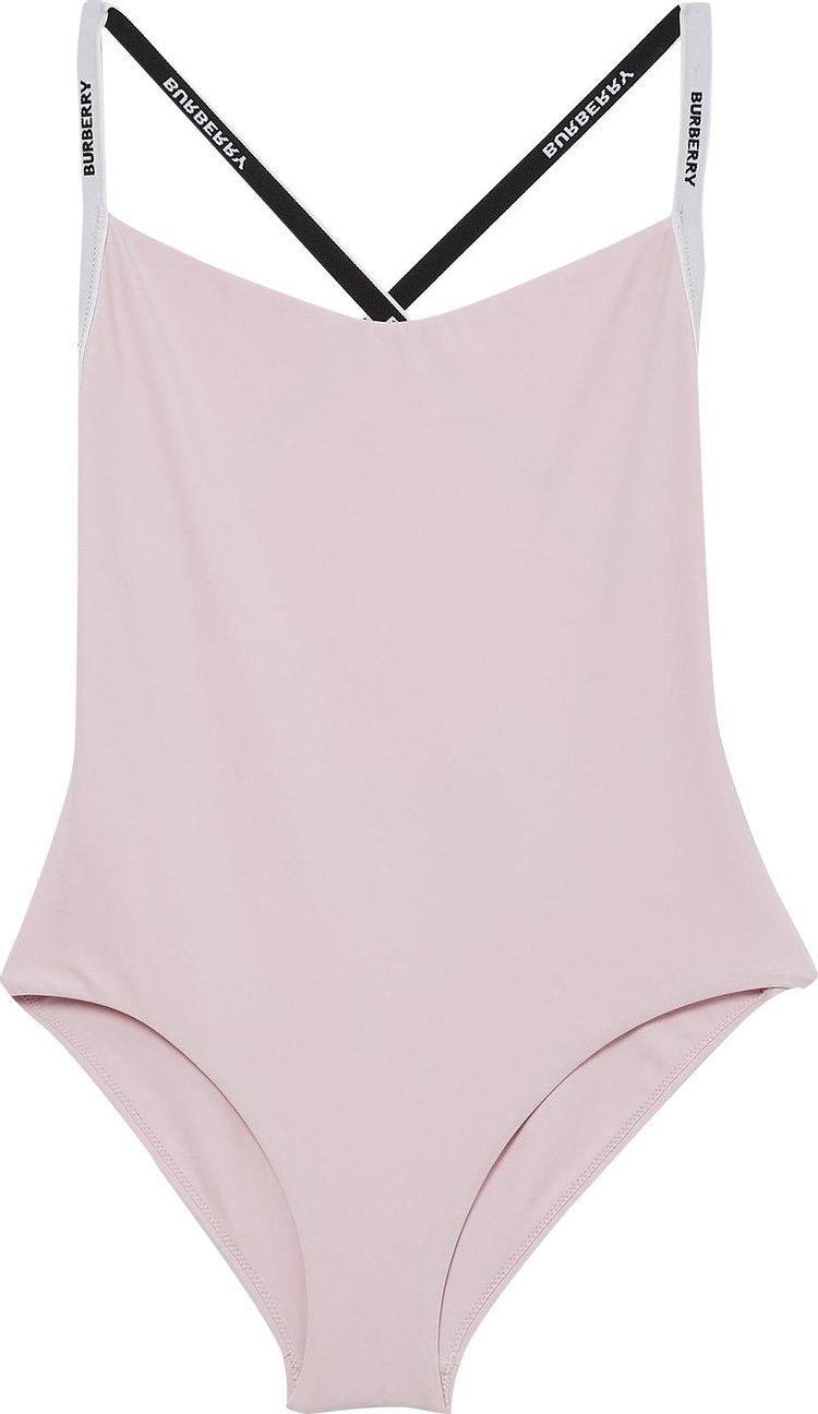 Burberry Logo Tape Swimsuit 'Orchid Pink'