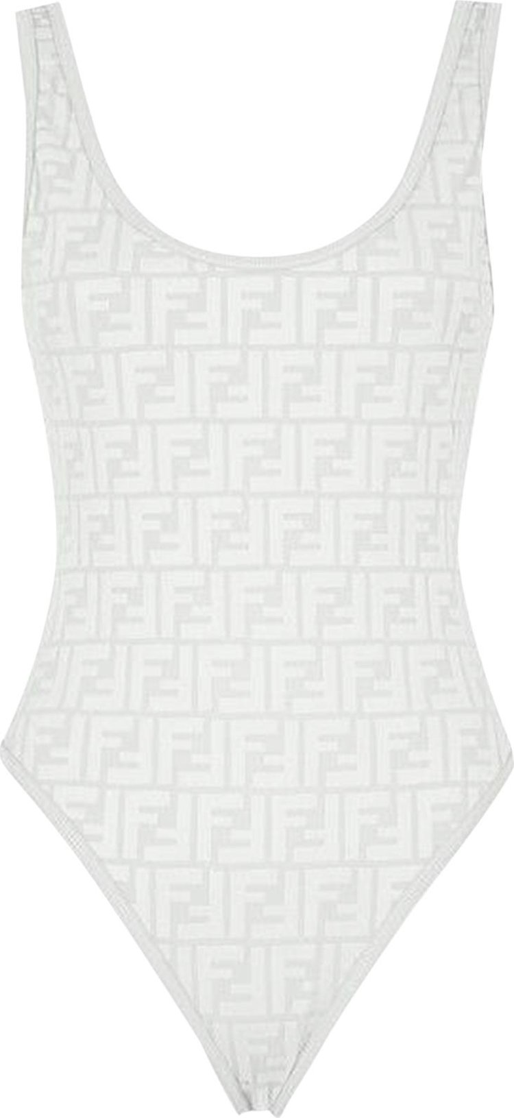 Fendi FF Lycra Swimsuit 'Milk White'