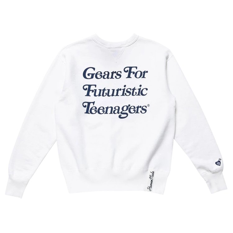 Girls Don't Cry x Human Made Gears For Futuristic Teenagers Crewneck Sweatshirt 'White'
