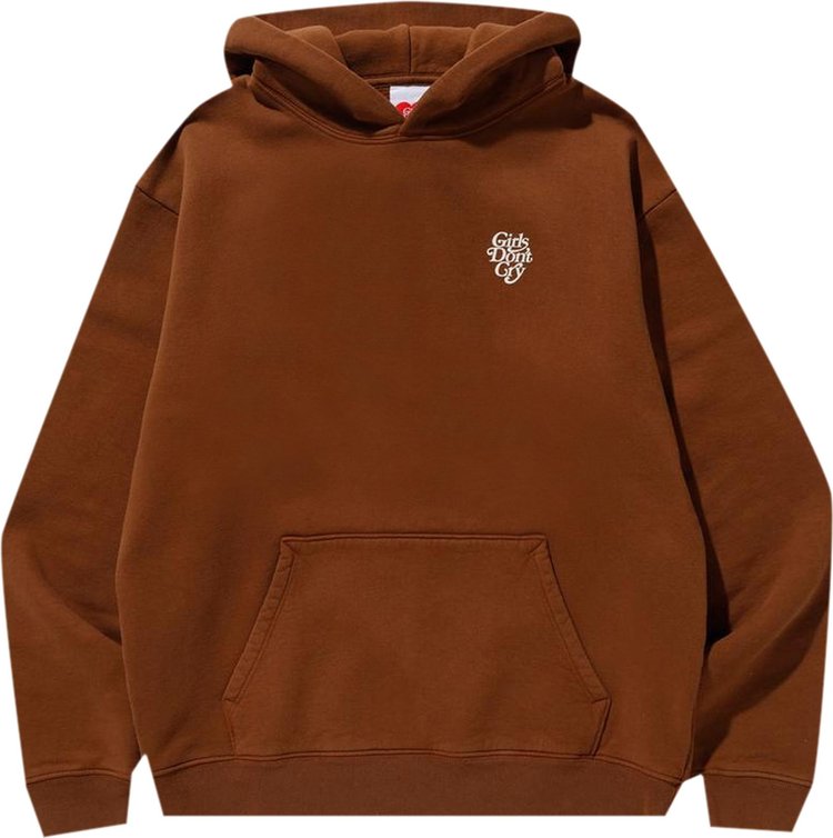 Girls Don't Cry Logo Hoodie 'Brown'
