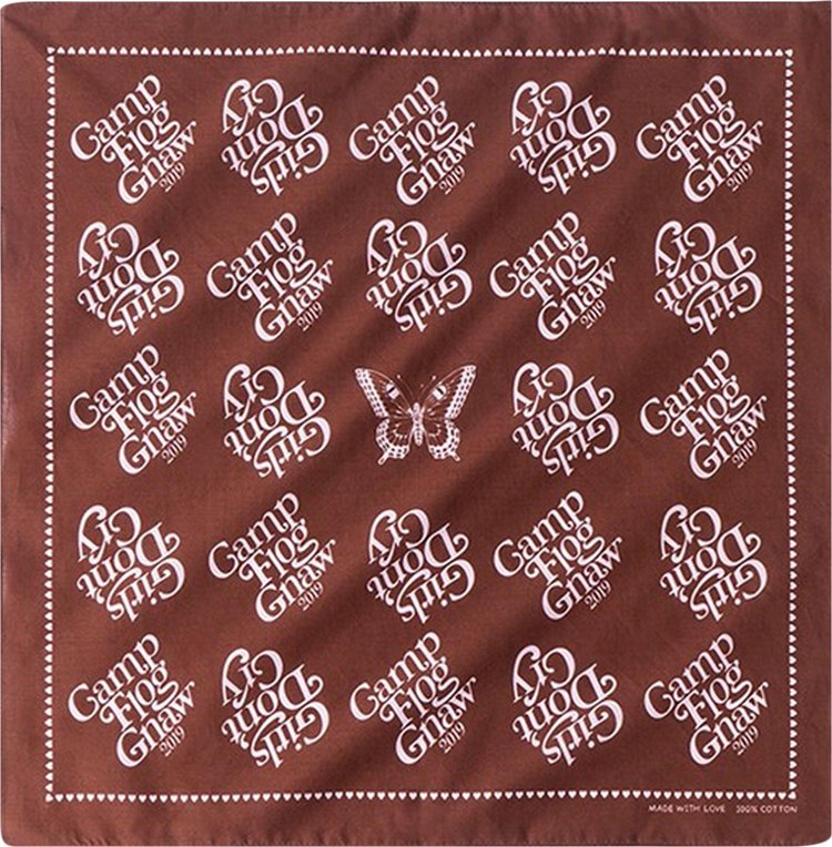 Girls Don't Cry x Camp Flog Gnaw 2019 Patterned Bandana 'Brown'