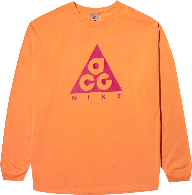 Nike NRG ACG Long-Sleeve Logo Tee 'Orange Trance/Sport Fuchsia'