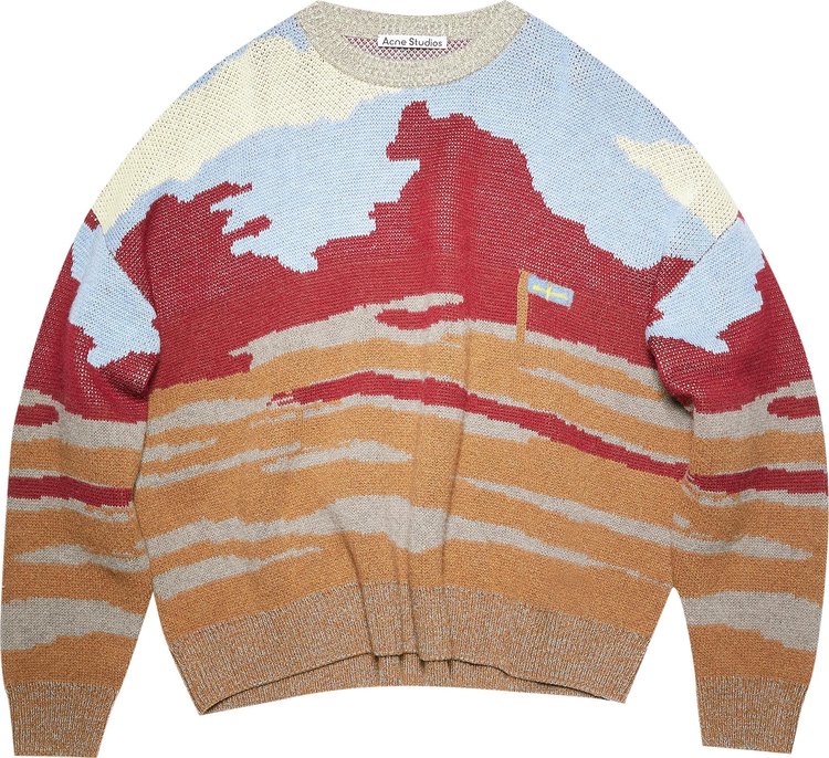 Acne Studios Crew Neck Sweater 'Brown/Multicolor'