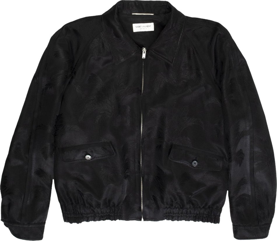 Buy Saint Laurent Silk Jacquard Jacket 'Black' - 637524 Y1C55 1000 | GOAT
