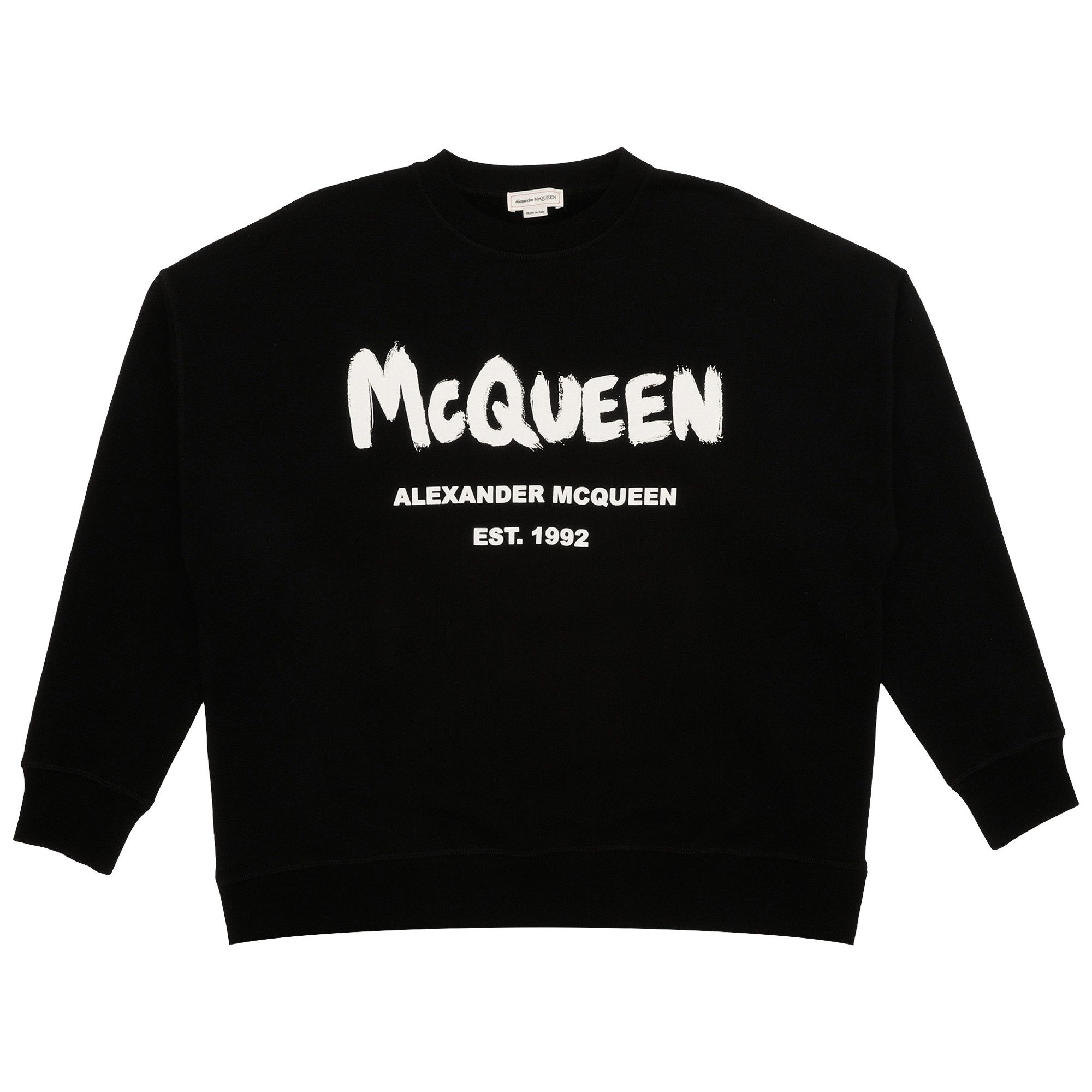 Buy Alexander McQueen Graffiti Sweatshirt 'Black/White