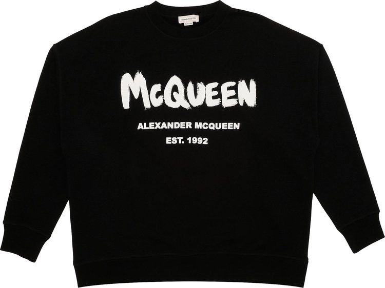 Alexander McQueen Graffiti Sweatshirt 'Black/White'