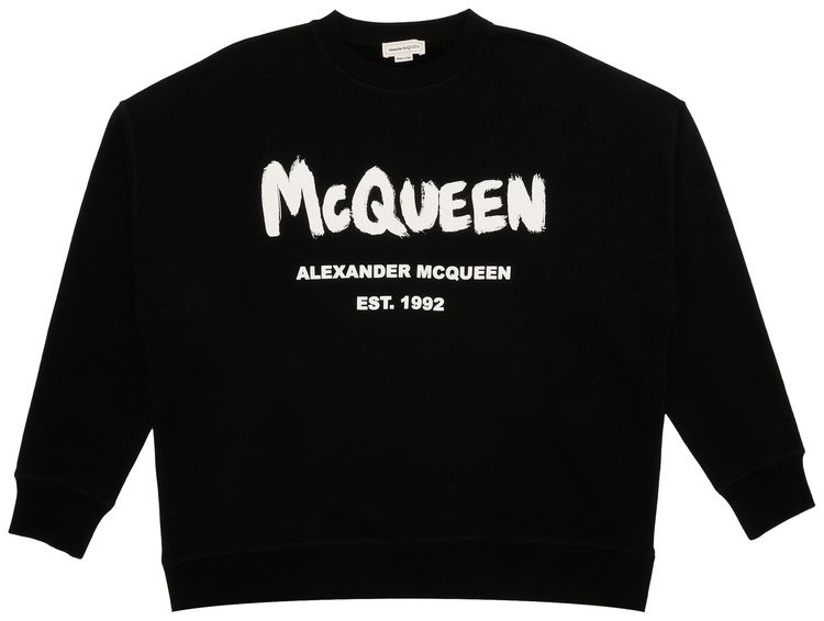 Alexander McQueen Graffiti Sweatshirt BlackWhite