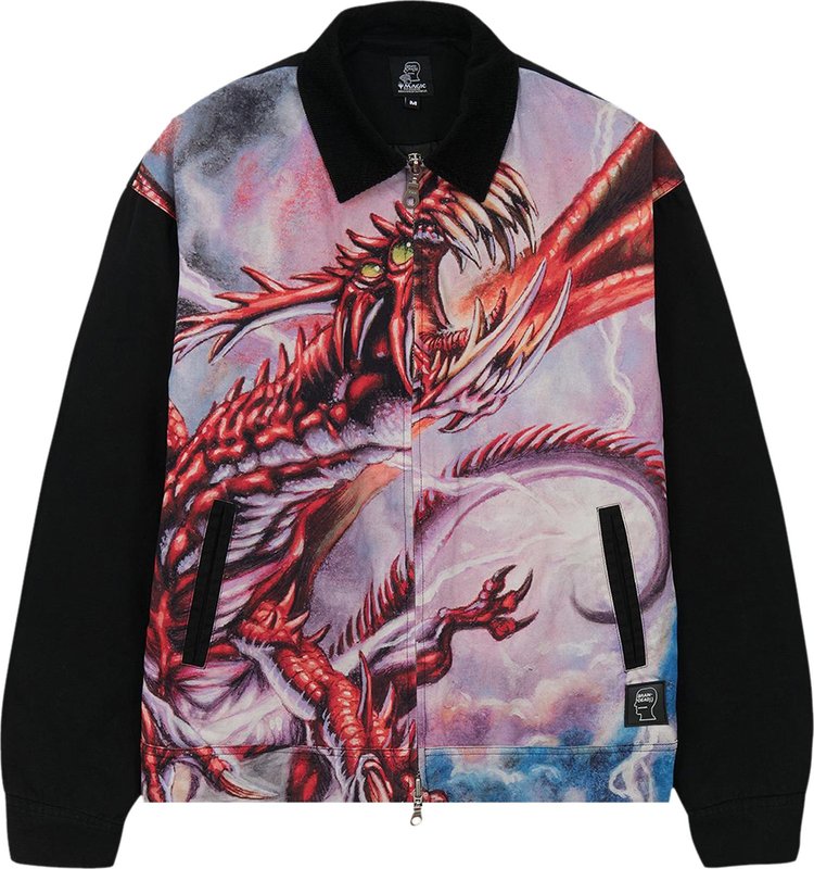 Brain Dead x Magic: The Gathering Dragon Jacket 'Black/Multicolor'