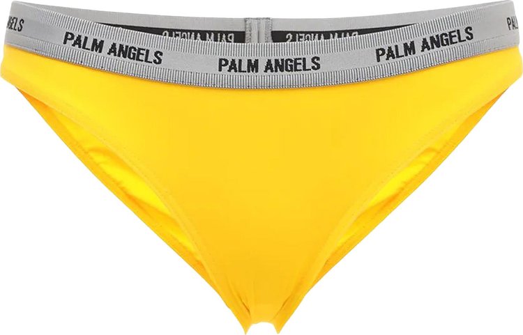 Palm Angels Logo Tape Bikini Brief 'Yellow/Black'