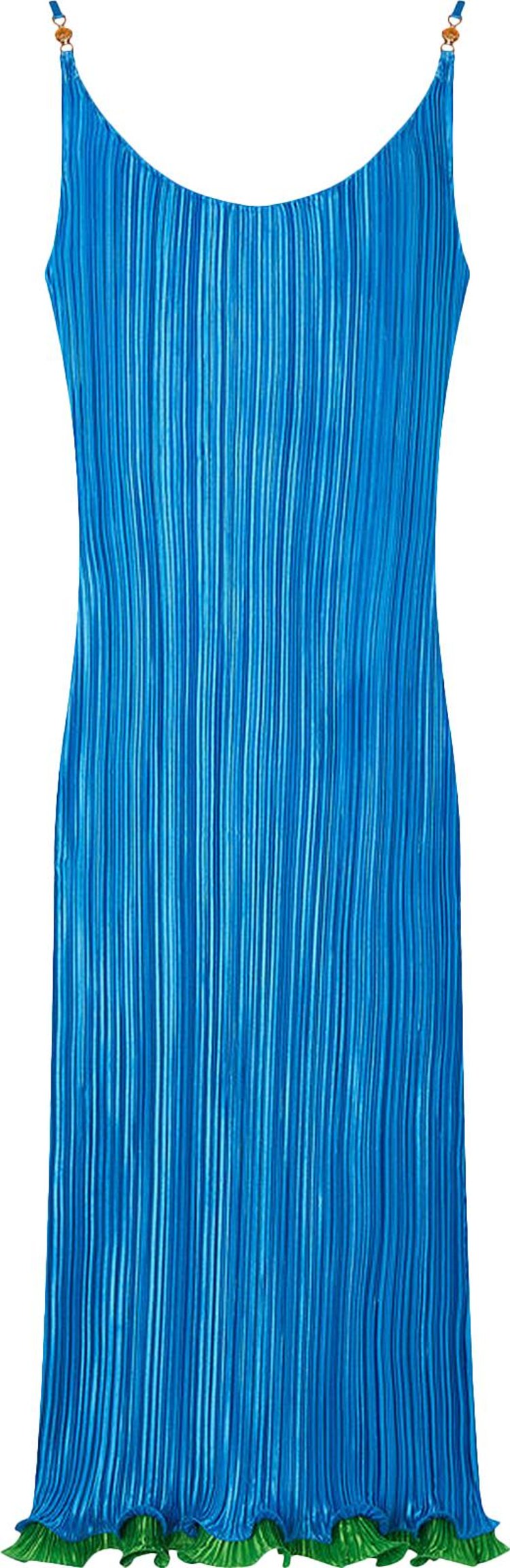 Versace Pleated Midi Dress 'Turquoise'