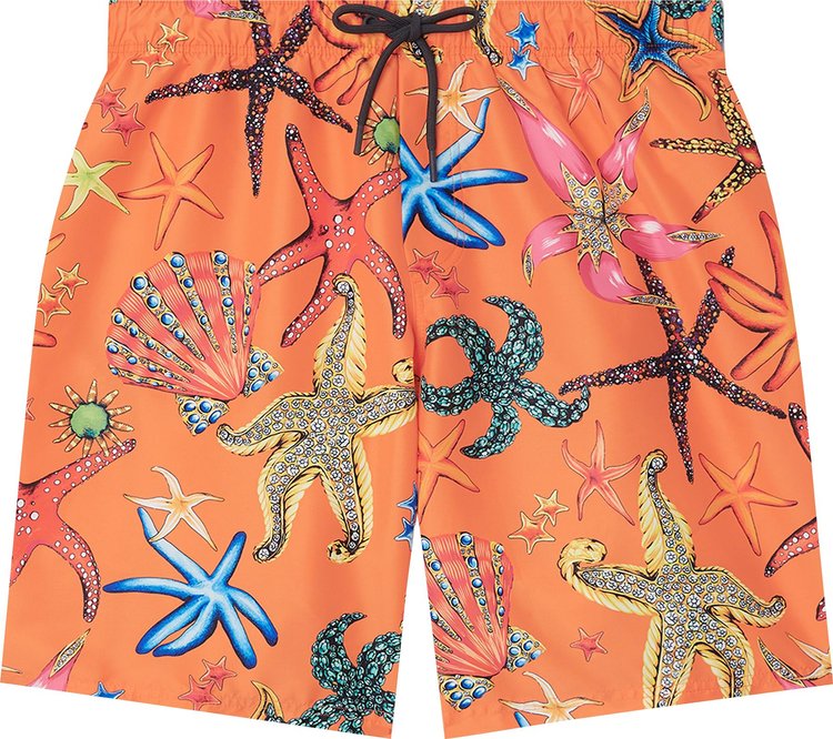 Versace Trésor De La Mer Print Long Swim Shorts 'Blue/Multicolor'