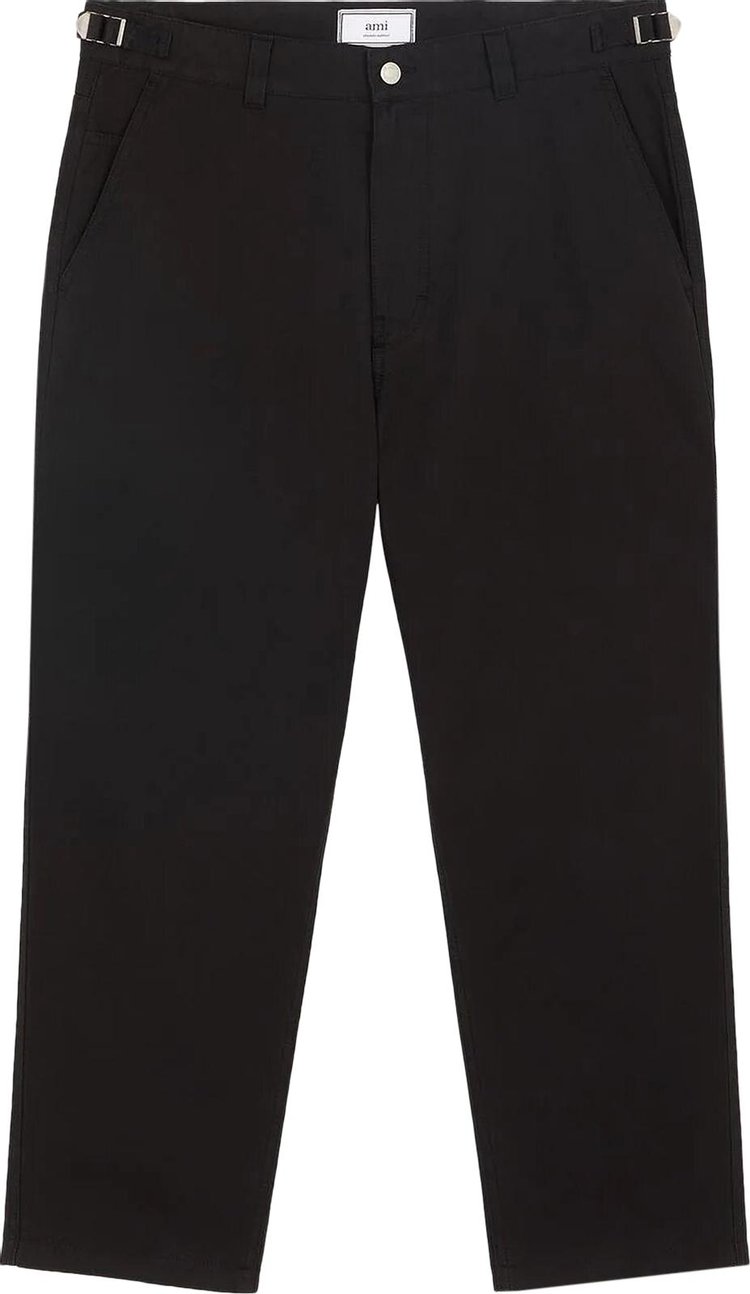 Ami Workwear Straight Fit Trousers 'Black'