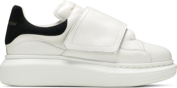 Alexander McQueen Oversized Grip-Strap Sneaker Kids 'White Black'