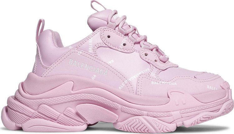 Balenciaga Wmns Triple S Sneaker 'Allover Logo - Pink'
