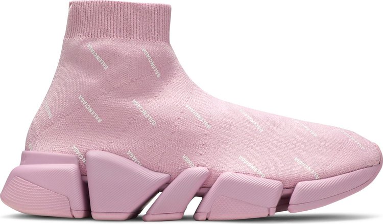 Balenciaga Wmns Speed 2.0 Sneaker 'Allover Logo - Soft Pink'
