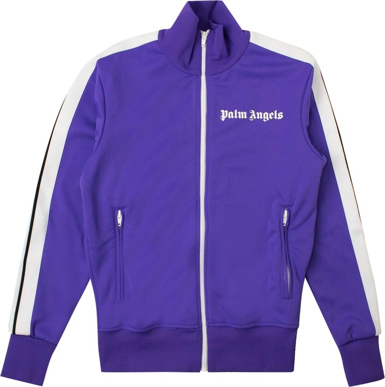 Palm Angels Storm Monogram Zipped Track Jacket in Purple for Men