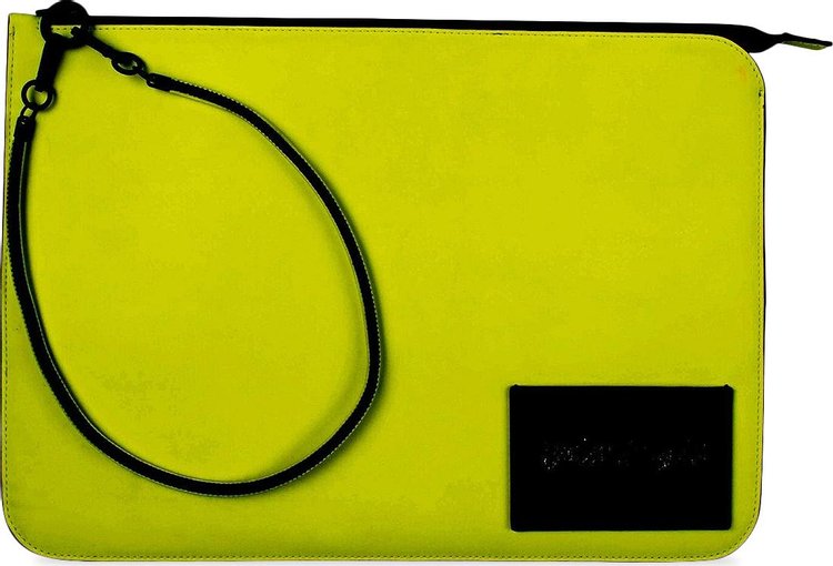 Palm Angels Logo Patch Pouch 'Neon Yellow'