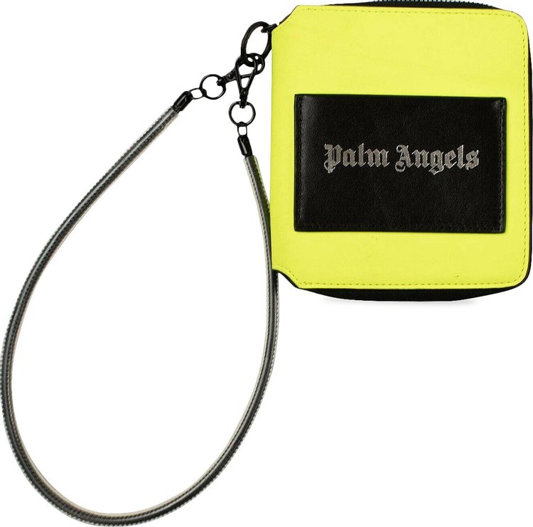 Palm Angels Zip Around Wallet 'Neon Yellow'