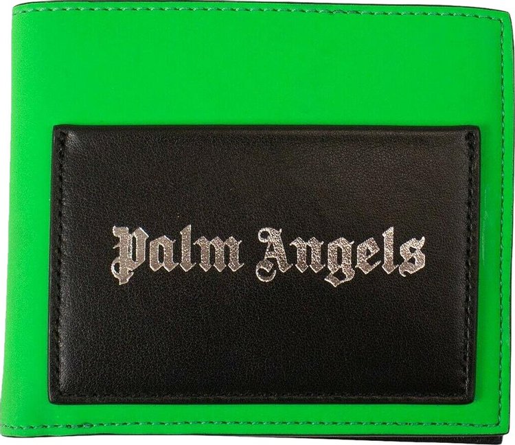 Palm Angels Logo Patch Wallet 'Green'