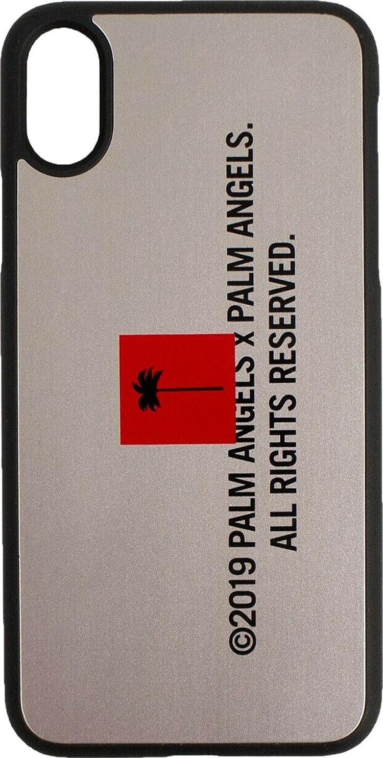 Palm Angels Metallic Logo Print iPhone X Case 'Black'