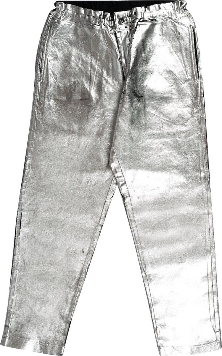 Comme des Garçons Homme Plus Smooth Garment Foil Print Pants 'Black/Silver'