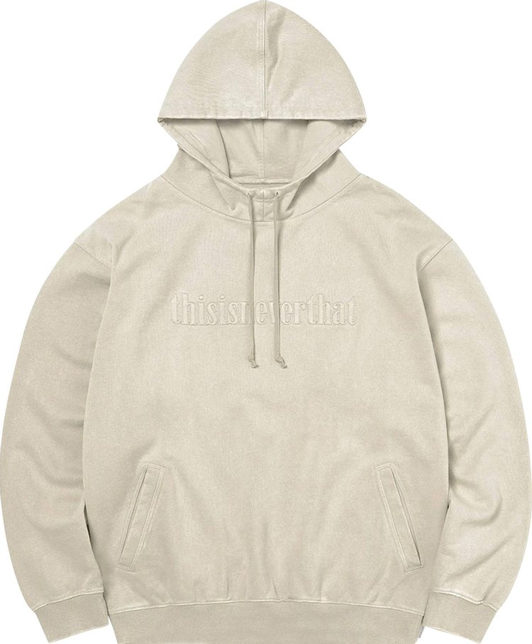 thisisneverthat Washed Embroidered Hoodie 'Stone'