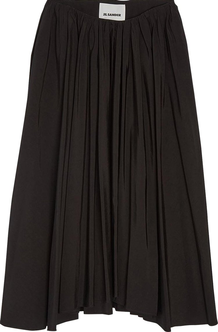 Jil Sander Short Waisted And Gathered Skirt 'Black'